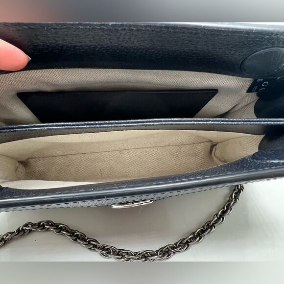 Gucci Ophidia Medium Shoulder Bag GG Supreme Chain Strap - Picture 9 of 12
